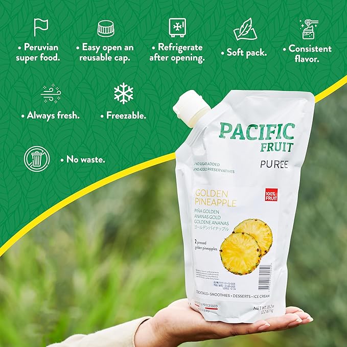 PACIFIC FRUIT – Pure Pineapple juice 100% pineapple juice no sugar added – Jugo de piña – 100% FRUIT
