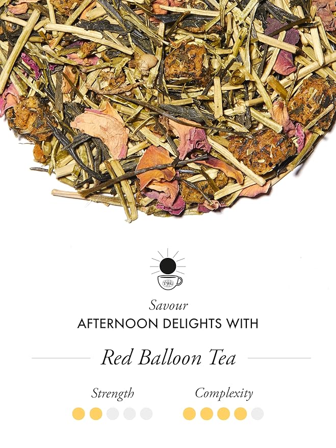 TWG Tea | Red Balloon Tea | Green Tea | Peach &amp Rose | Haute Couture Tin 100g | Gift Set