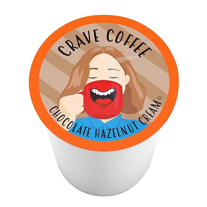 Crave Beverages Chocolate Hazelnut Creme Coffee Pods for Keurig K Cup Brewers 100 Count