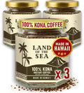 KONA COFFEE 100% - Premium Freeze Dried Instant Coffee - Low Acid Coffee - Medium Roast Arabica Hawaiian Coffee 1.5oz (3 Packs | 66 Servings)