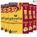 Gevalia Frothy 2-Step Cappuccino Espresso Kâ€ Cup® Coffee Pods &amp Froth Packets Kit (36 ct Pack 6 Boxes of 6 Pods with Packets)