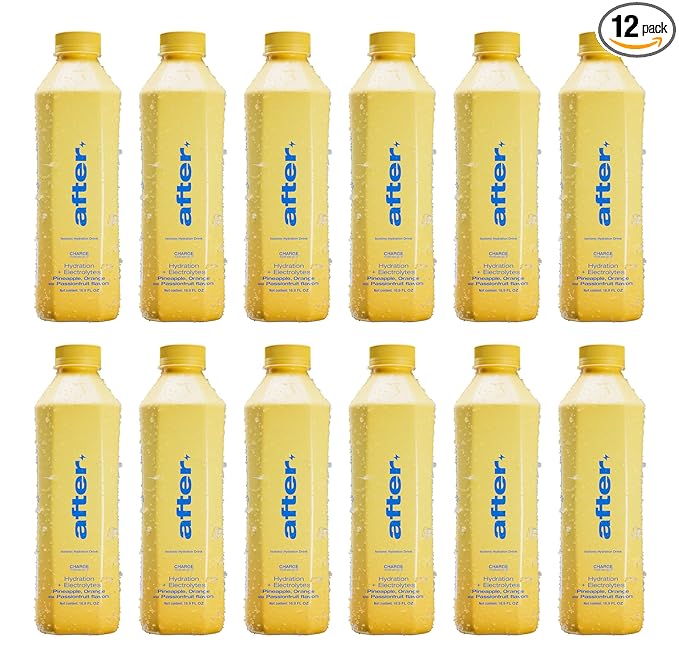 AFTER Electrolyte Drink Orange Pineapple Passionfruit Flavor Electrolytes Hydration Drink 12 Pack 16.9 fl oz Bottles