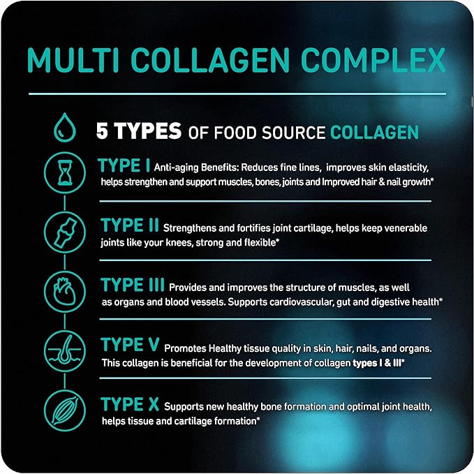 Vital Vitamins Multi Collagen Pills + Multi Collagen Peptides Powder