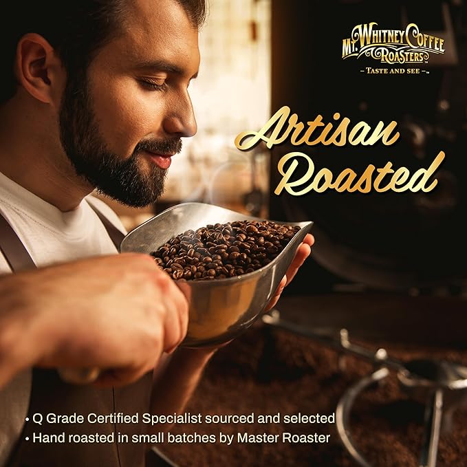 Mt. Whitney Organic Papua New Guinea Medium Dark Roast Low Acid Coffee (Whole Bean 5Lb)