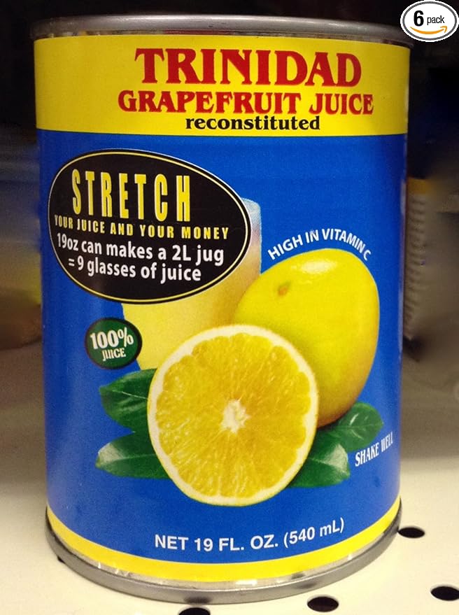 Trinidad Grapefruit juice -reconstituted 19 0z. (6 pack)