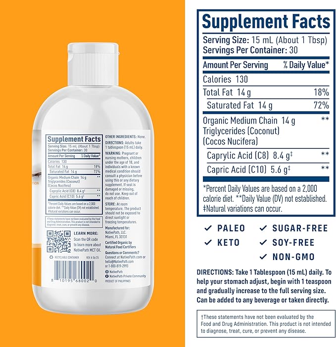 NativePath Collagen 45 and Organic MCT Oil Bundle