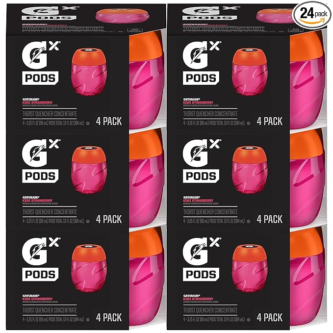Gatorade unisex adult Gatorade GX Pods Kiwi Strawberry (24ct) 6 x 4pack 24 Pods US
