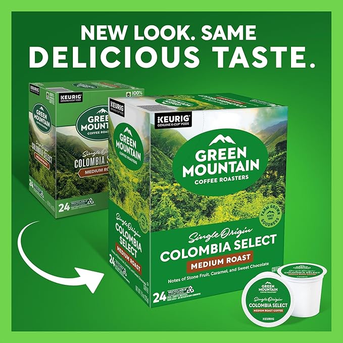 Green Mountain Coffee Roasters Colombia Select Coffee Keurig Single-Serve K-Cup Pods Medium Roast Coffee 96 Count