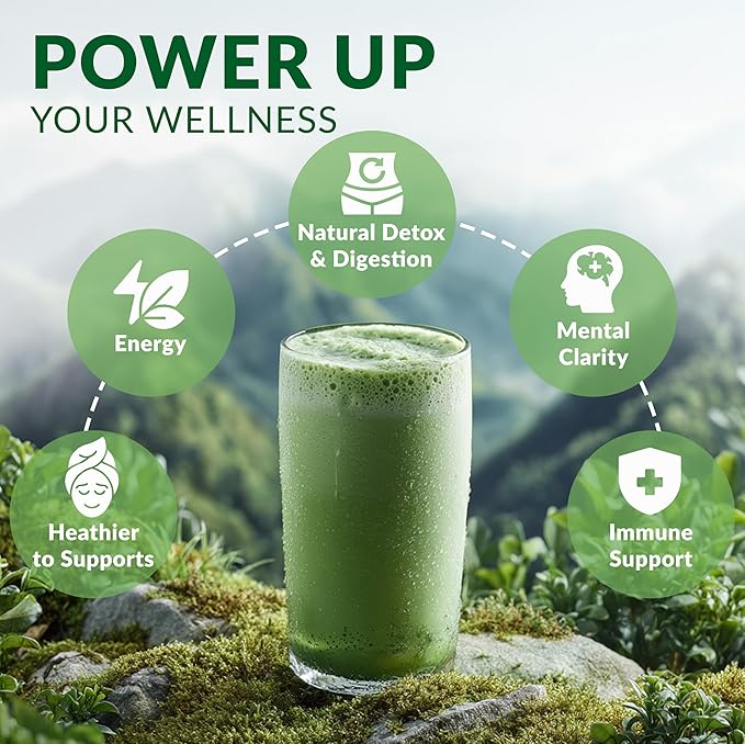 Wheat Grass Powder Organic – Premium Wheat Grass Juice Powder Organic Raw &amp Nutrient-Dense Superfood – Cold-Processed High Chlorophyll Non-GMO Gluten-Free – 6.35oz (180g) | 72 Servings