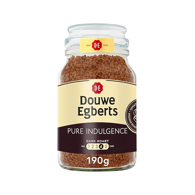 Douwe Egberts Pure Indulgence Instant Coffee in Jar Dark Roast 6.7-Ounce 190 gram