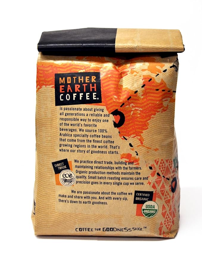 Mother Earth Coffee Organic Medium Roast Blend Whole Bean 32 oz.