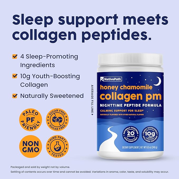 NativePath Collagen PM - Chocolate &amp Honey Chamomile Bundle