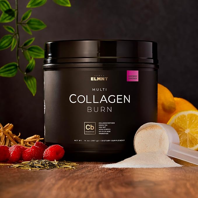 Super Collagen Burn Powder for Women w. Hyaluronic Acid KSM66 Apple C Vinegar Probiotics Biotin - Premium Multi Collagen Peptides Protein for Weight Loss + Beauty Hair Skin Nails (Pink Lemonade)