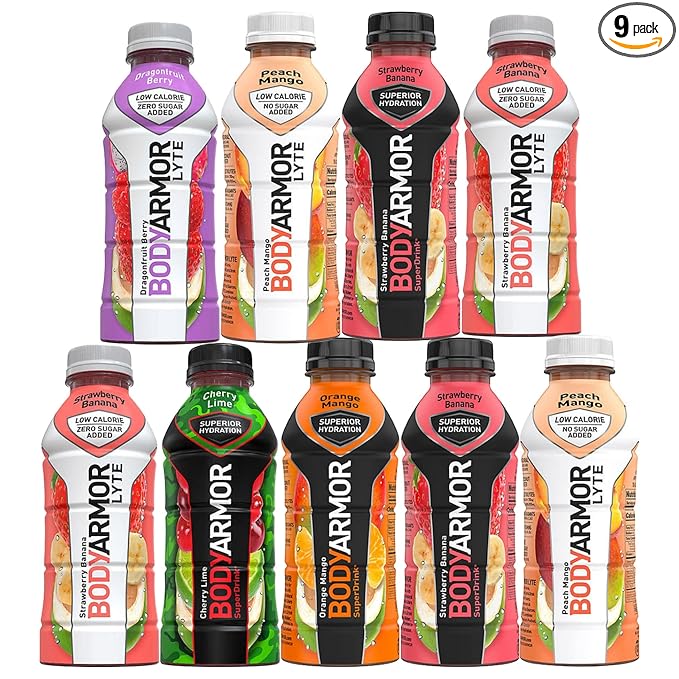 BEEQ BOX (Pack Of 9) BODYARMOR LYTE Sports Drink Variety Pack (16 fl. oz.)
