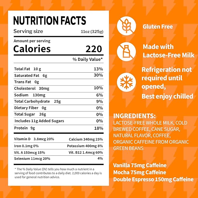 Thunder CoffeeMilk - 11 oz Aussie Style Cold-Brewed Latte Canned Coffee Iced Coffee Cans for Grab &amp Go Natural Protein-Rich 75-150mg Caffeine Energy Drink in Handy Cold Brew Cans 12 Variety Pac