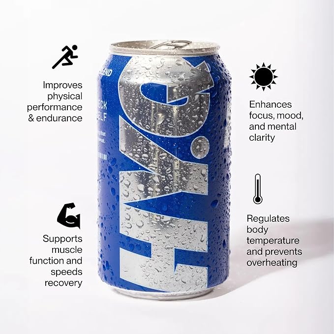 HY.Q Hydration Drink Berry Blend 12 fl oz (12-Pack) Canned Sports Drink Quality Ingredients for Hydration Sweat Replacement Electrolytes Non-Carbonated Flavored Electrolyte Beverage