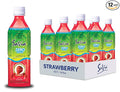 Savia - Zero Sugar Strawberry Aloe Vera Drink Quality Aloe-Based Beverage Made with Real Aloe Pulp &amp Natural Delicious &amp Refreshing Vegetarian Gluten-Free Fat-Free (16.9oz 12-Pack)