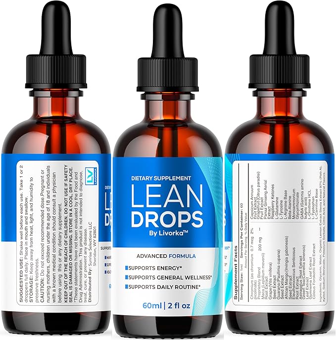 (2 Pack) Lean Drops – LeanDrops Liquid Formula Original Lean Drops Supplement All Natural Premium Advanced Formula Leandrops Support for Overall Wellness and Support Health 2 Bottles for 2 Months