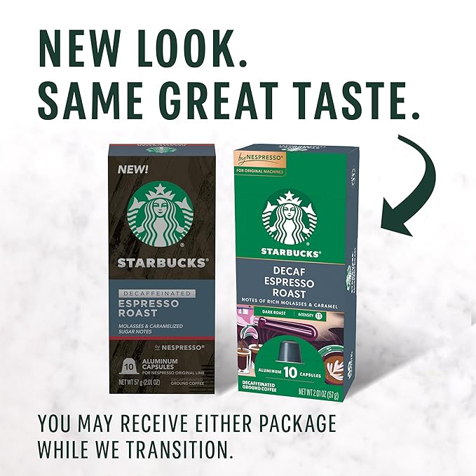 Starbucks by Nespresso Original Line Decaf Espresso Dark Roast 50-count Espresso Pods