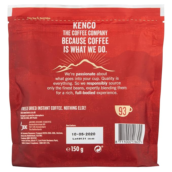 Kenco Rich Instant Coffee Eco Refill 150 g (Pack of 6)