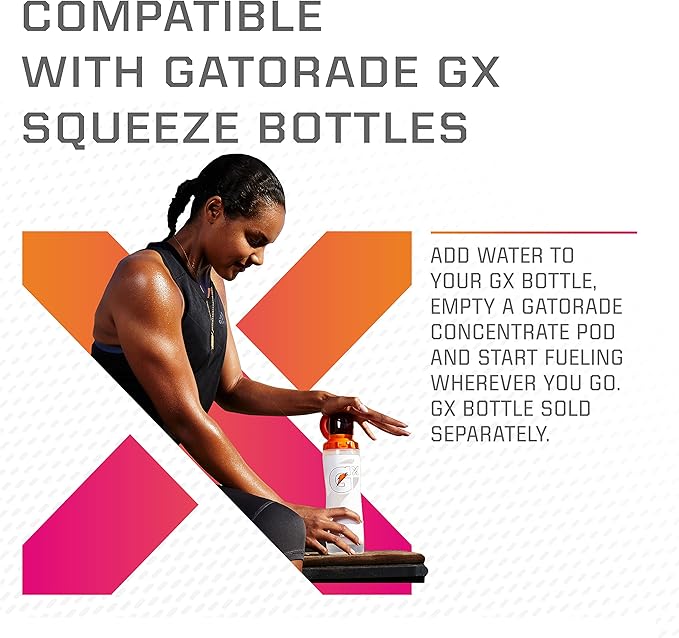 Gatorade Gx Hydration System Non-Slip Gx Squeeze Bottles Or Gx Sports Drink Concentrate Pods 4 Count (Pack of 4)