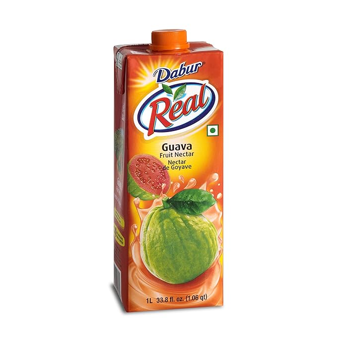 Dabur Real Guava (Mocktail/Cocktail) Fruit Nectar 1 Ltr. ( pack of 3)