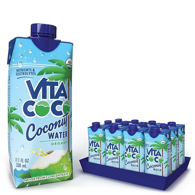 Vita Coco Coconut Water Pure Organic | Refreshing Coconut Taste | Natural Electrolytes | Vital Nutrients (Pack of 12 11.1 Oz and 16.9 Oz)