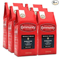 Community Coffee Signature Blend Whole Bean Coffee Dark Roast 12 oz Bag (Pack of 6)