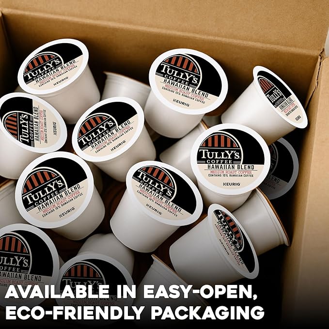 Tully's Coffee Hawaiian Blend Keurig Single-Serve K-Cup Pods Medium Roast 72 Count