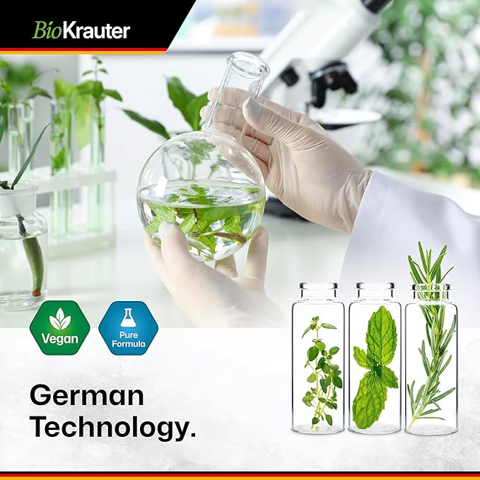 BIO KRAUTER® Horsetail Supplement for Hair Skin &amp Nails - Vegan &amp Pure Horsetail Herb Liquid Drops 660 mg per Serving 2 Fl.Oz. - Silica Hair Supplement - Alcohol &amp Sugar Free - 28 Days of