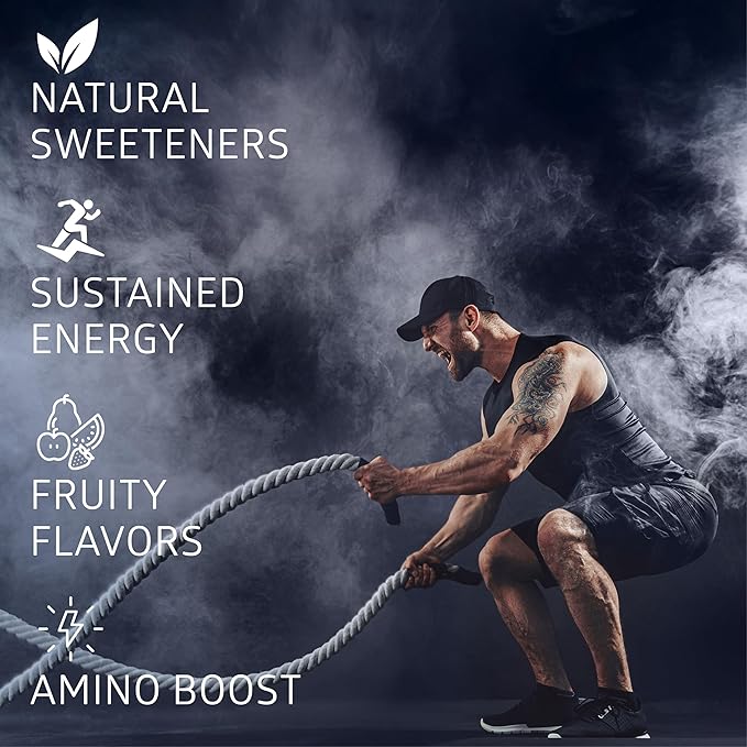 Just Energy Drink Powder Refreshing Lemon Lime Energy Drink Mix with 21 Energy-Boosting Ingredients Includes B Vitamins Choline Zinc Chromium and Inositol 30 Servings
