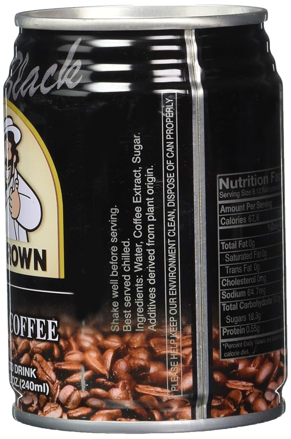 Mr. Brown Black Coffee 8.12 Ounce (Pack of 24)