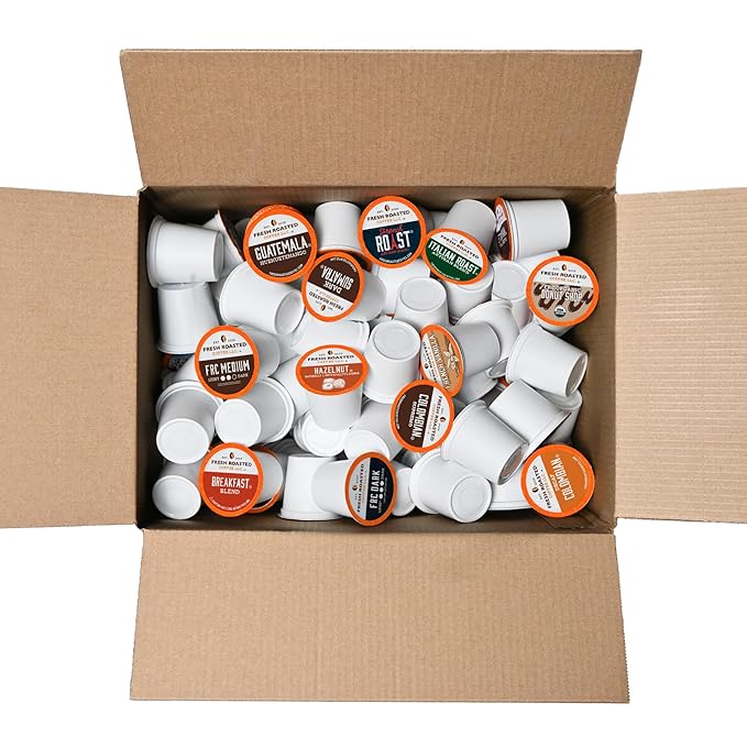 Fresh Roasted Coffee Office Essentials Variety Pack K-Cup Compatible 96 Count