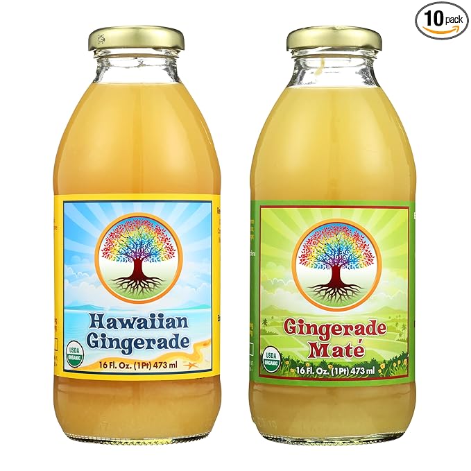 Big Island Organics Ginger Lover's Hawaiian Gingerade and Gingerade Mate 16oz 10pk