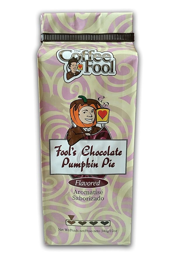 The Coffee Fool Fool's Whole Bean Chocolate Pumpkin Pie 12 Ounce