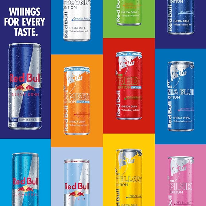 Red Bull Peach Edition Sugarfree Energy Drink White Peach 8.4 fl. oz. Case of 24 cans with 80mg Caffeine Taurine &amp B Vitamins