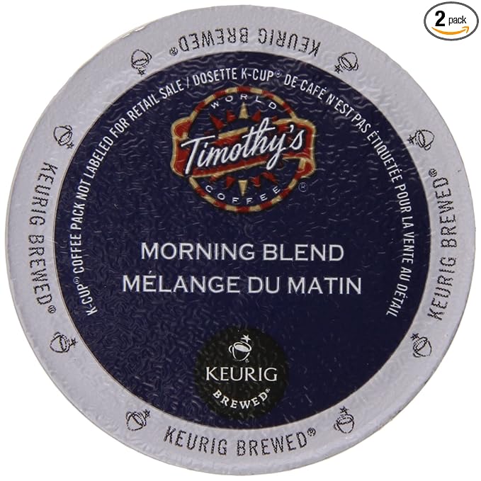 Timothy's World Coffee Morning Blend K-Cup Portion Pack for Keurig K-Cup Brewers 24-Count (Pack of 2)