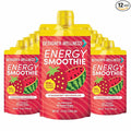 Designer Wellness Energy Smoothie Real Fruit 100mg Natural Caffeine 5g Protein Low Carb Zero Added Sugar Gluten-Free Strawberry Watermelon 12 Count