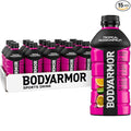 BODYARMOR Sports Drink Tropical Passionfruit Electrolyte Drink Hydration 28 Fl Oz Bottles (15 Pack) Flavored Coconut Water with B Vitamins &amp Antioxidants