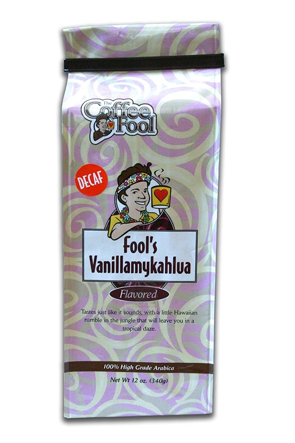 The Coffee Fool Fool's Whole Bean Decaf Vanillamykahlua 12 Ounce