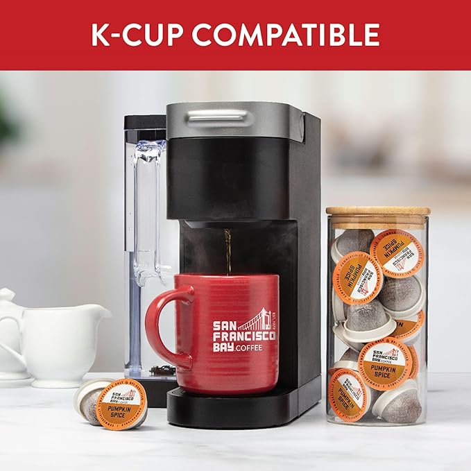 San Francisco Bay Compostable Coffee Pods - Pumpkin Spice (80 Ct) K Cup Compatible including Keurig 2.0 Flavored Medium Roast