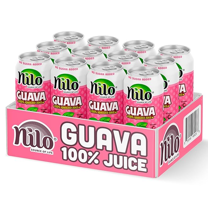 NILO Guava Juice | 100% Squeezed Guayaba Pink Guava | NO Sugar added | NOT From Concentrate | 10.8 oz (Pack of 12)