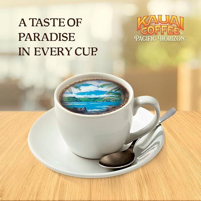 Kauai Coffee K-Cup Pods for Keurig Brewers – Arabica Coffee 10% Hawaiian – Medium Roast Banana Flavor with Creamy Vanilla – Banana Crème 1 Pack of 48 Single Serve K-Cups