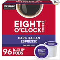 Eight O Clock Dark Italian Roast Single-Serve Keurig K-Cup Pods Dark Roast Coffee 96 Count (4 Boxes of 24 Pods)
