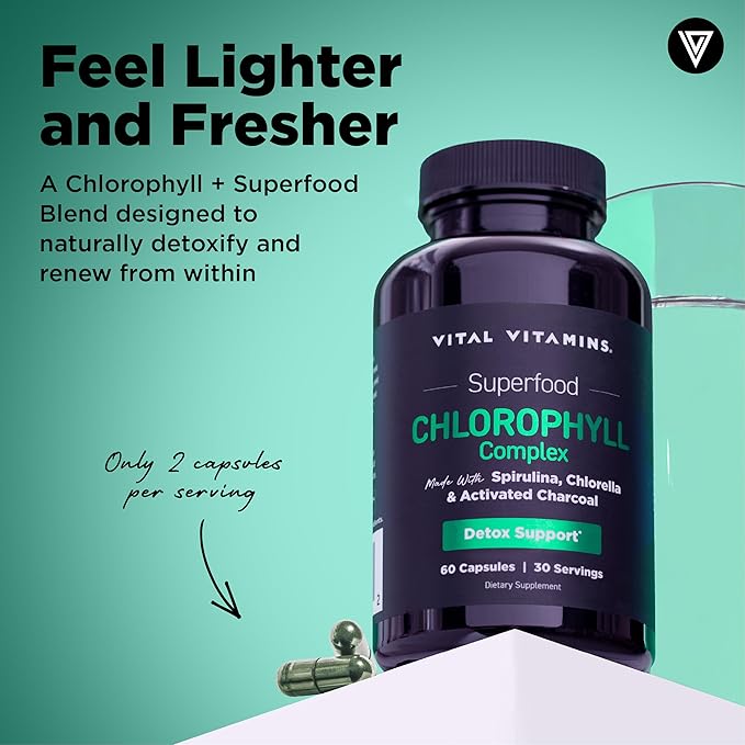 Vital Vitamins Multi Collagen Capsules + Chlorophyll Complex Capsules