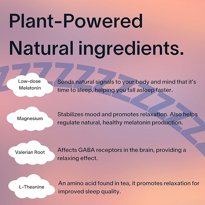 Sandland Stay Asleep Plus Melatonin Natural Daily Sleep Supplement 30 Pills 3mg Melatonin Magnesium Valerian Root L-Theanine Peppermint Leaf Made in The USA