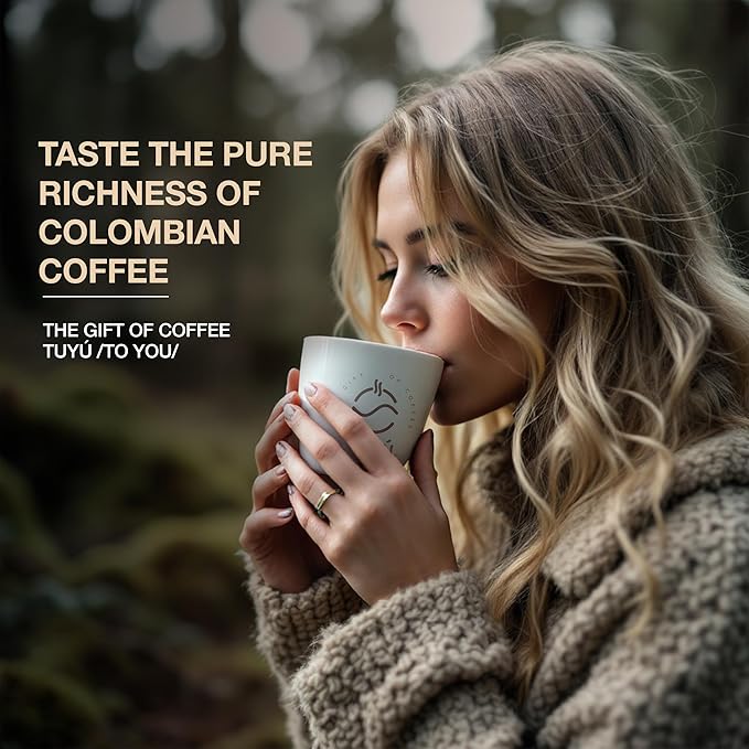Tuyú Midnight Chocolate Dark Roast Whole Bean Coffee | 12 OZ Premium Colombian Coffee | Strong &amp Intense Dark Roast with Bittersweet Chocolate &amp Caramel Notes