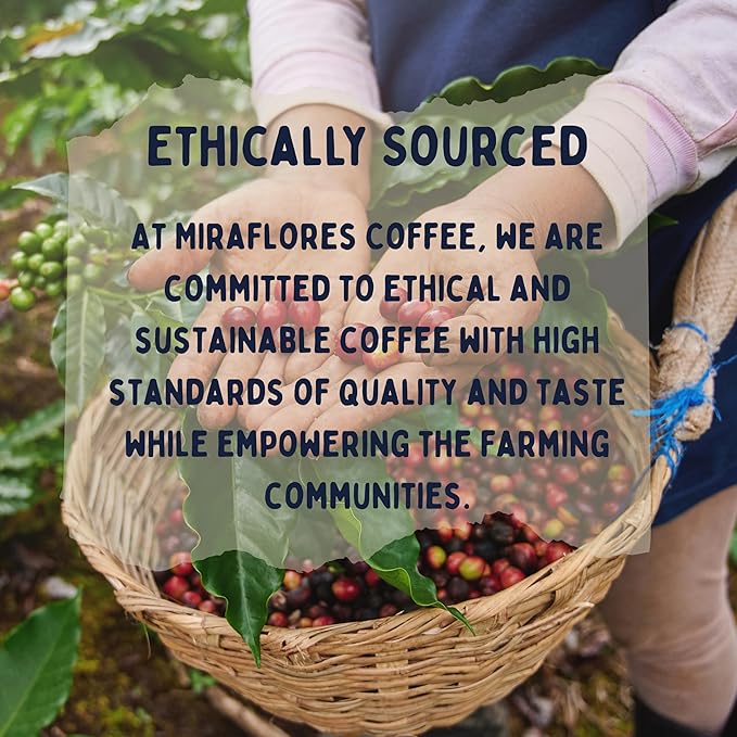 Miraflores Coffee Co Specialty Whole Bean Coffee Premium Roast (32oz Dark Espresso Estrella)