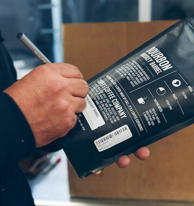 Single Origin Sumatra Coffee Beans Aged in Stout Whiskey Barrels - Ground Coffee - 12 oz and Rwanda Coffee Beans Aged in Thomas Tew RUM Barrels - Ground Coffee - 12 oz