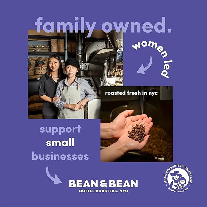 Bean &amp Bean Peru Las Damas Single Origin Coffee – Peruvian Organic Ground Coffee – Velvety Caramel Coffee – Sweet Smooth and Complex Coffee – Fair Trade Coffee - Ground Medium Roast 11oz